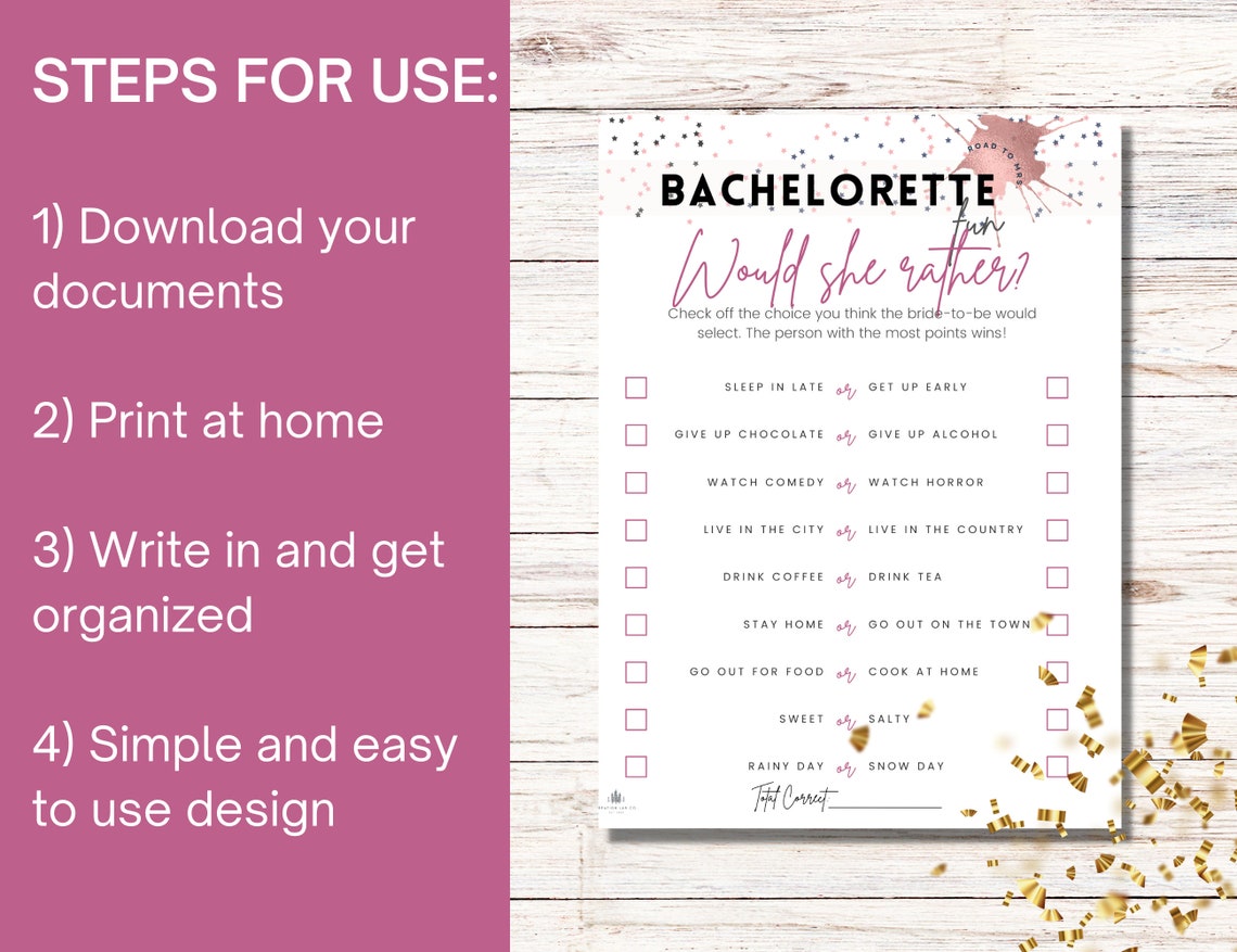 10 Bachelorette Party Games Clean Party Games Printable Bachelorette