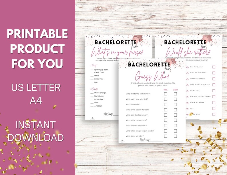 10 Bachelorette Party Games Clean Party Games Printable Bachelorette
