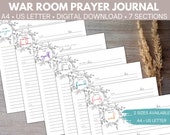 Prayer Journal Printable | War Room Prayer Bundle | GoodNotes | Religious Journal | Digital Prayer Journal | Faith Planner | Botanical