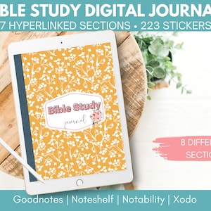 Bible Study Journal | SOAP method | Verse Mapping | Sermon Notes | Bible Study Scripture | Digital Journal | Bible Bundle | Digital Stickers