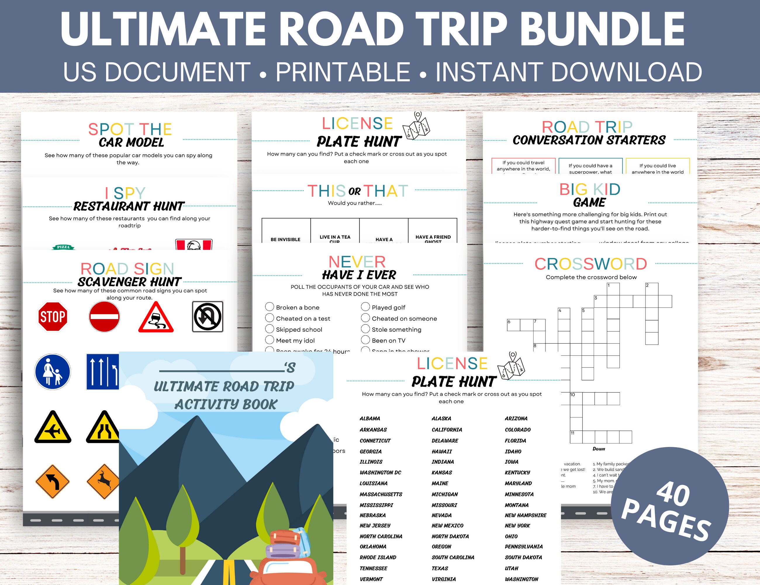 Ultimate Road Trip Bundle | Family Games | Printable Road Trip Fun ...