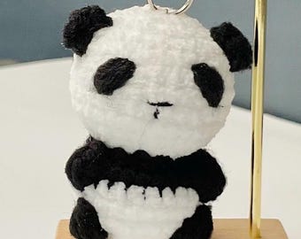 Llavero Panda de Ganchillo - Amigurumi Panda Charm, Mini Llavero Animal