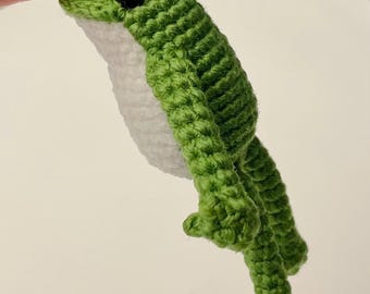 Frog Keychain - Handmade Crochet Animal Charm