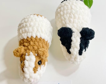 Crochet Guinea Pig Plush, Handmade Amigurumi,  Kawaii Animal Plush
