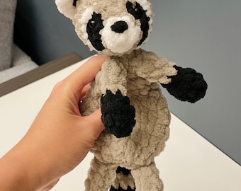 Raccoon Plush – Handmade Crochet Snuggly Toy