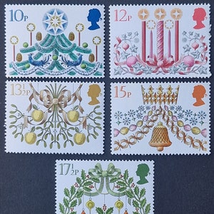Great Britain 1980 Christmas - Set mit 5 Mint Stamps - sammeln, Basteln, Collage, Decoupage, Scrapbooking