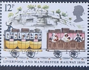 Great Britain 1980 150th Anniversary of Liverpool and Manchester Railway - Set of 6 Mint Stamps - collecting, crafting, collage, decoupage