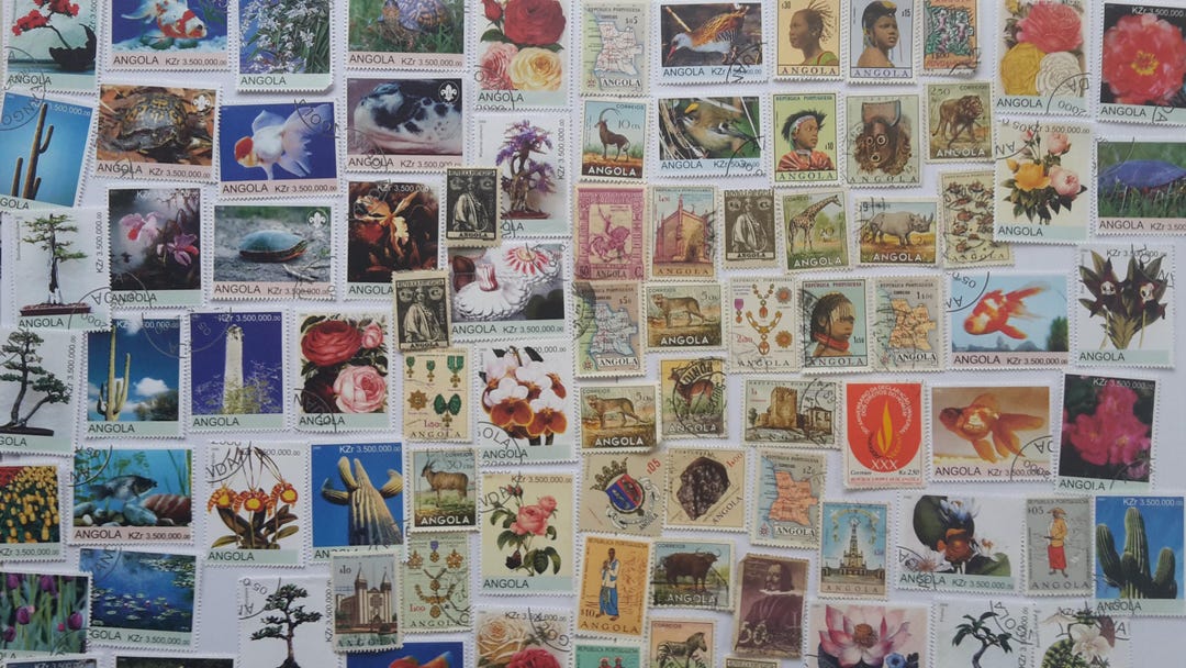 Angola Postage Stamps - USED & off Paper - 100 and 300 Different ...