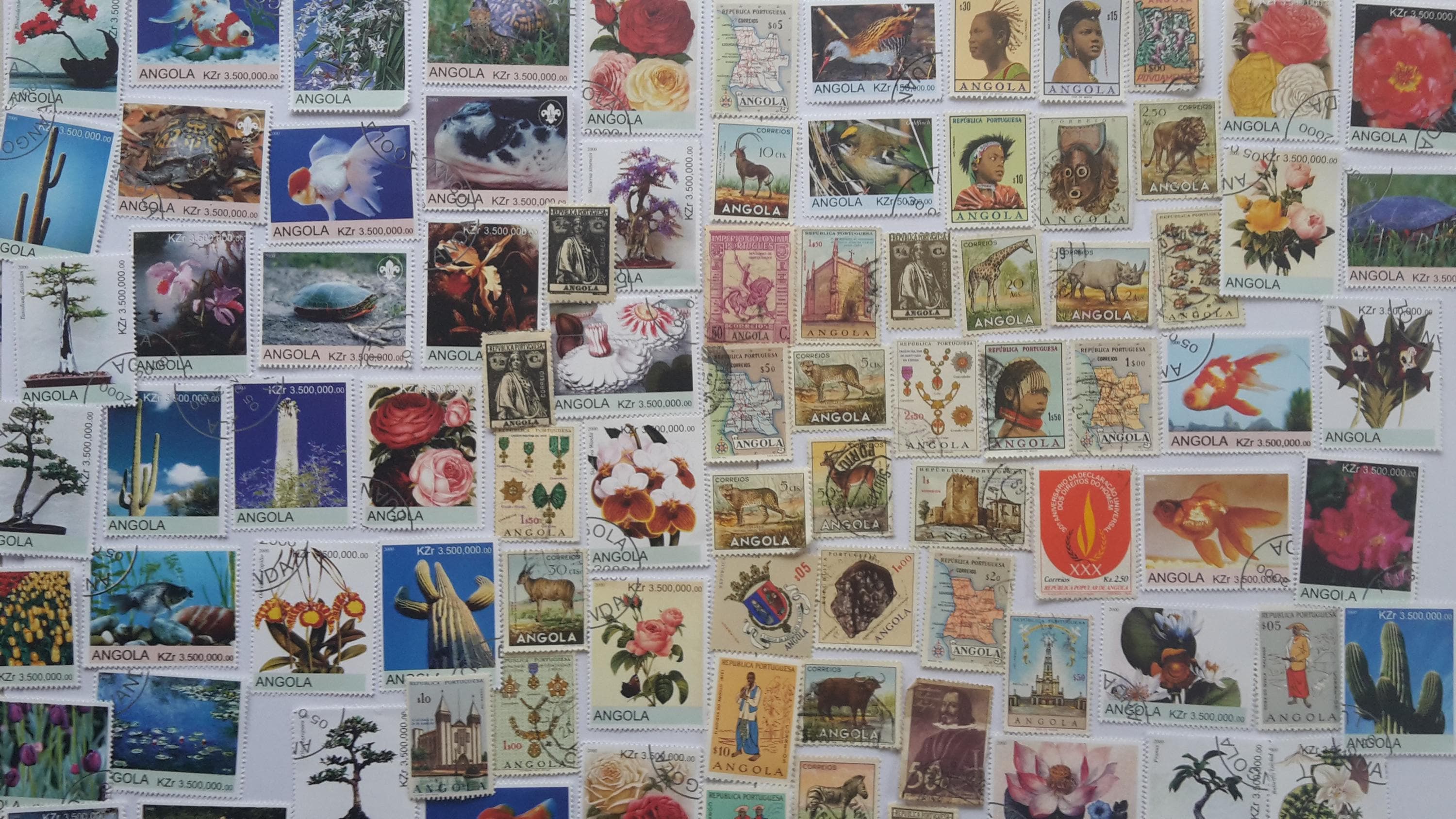 Angola Postage Stamps - USED & off Paper - 100 and 300 Different ...