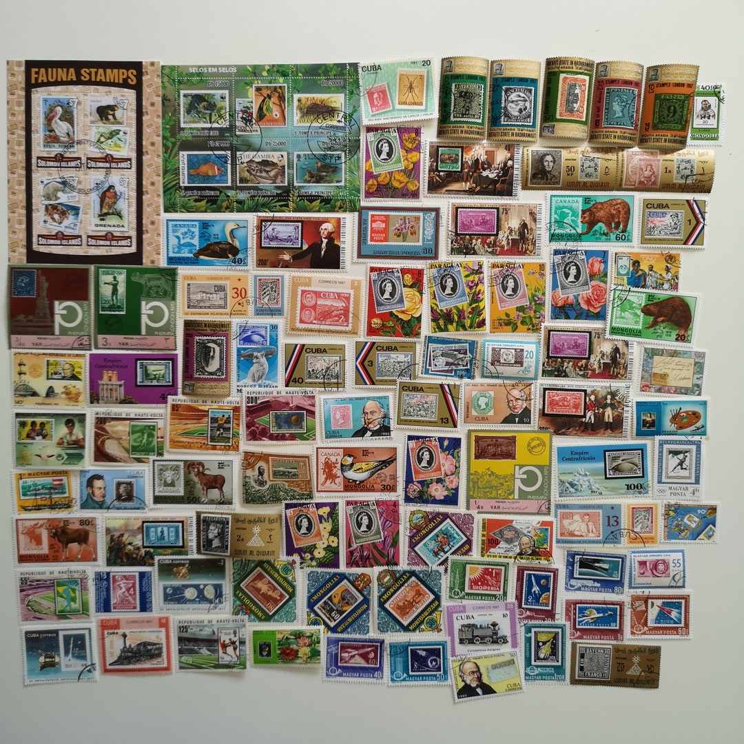 Postage Stamps on Postage Stamps - 100 to 300 Different - USED & off ...