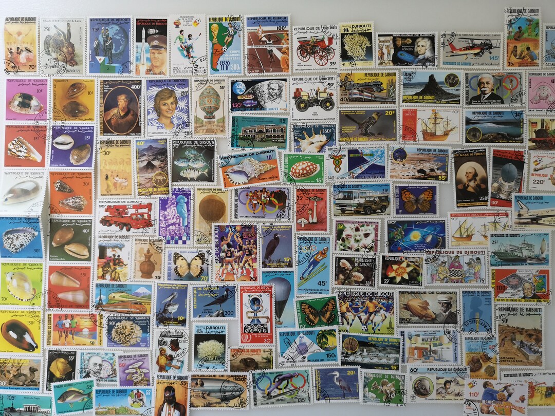 Djibouti Postage Stamps - USED & off Paper - 100 to 300 Different ...