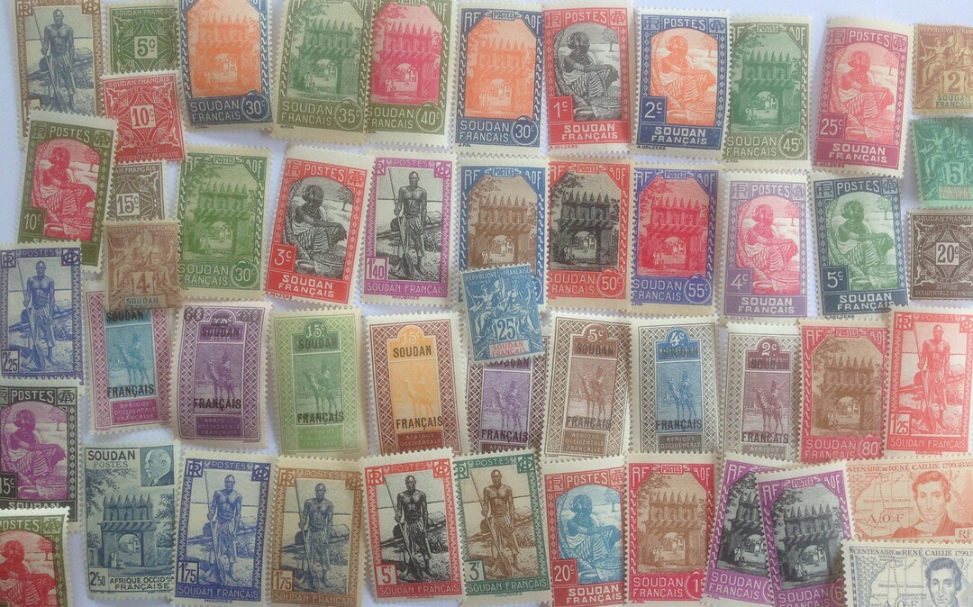 French Sudan Postage Stamps - USED & off Paper - 25 and 50 Different ...