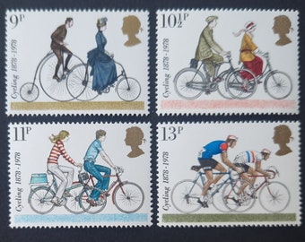 Great Britain 1978 Centenaries of Cyclists' Touring Club & British Cycling Federation - Set of 4 Mint Stamps - collecting and crafting