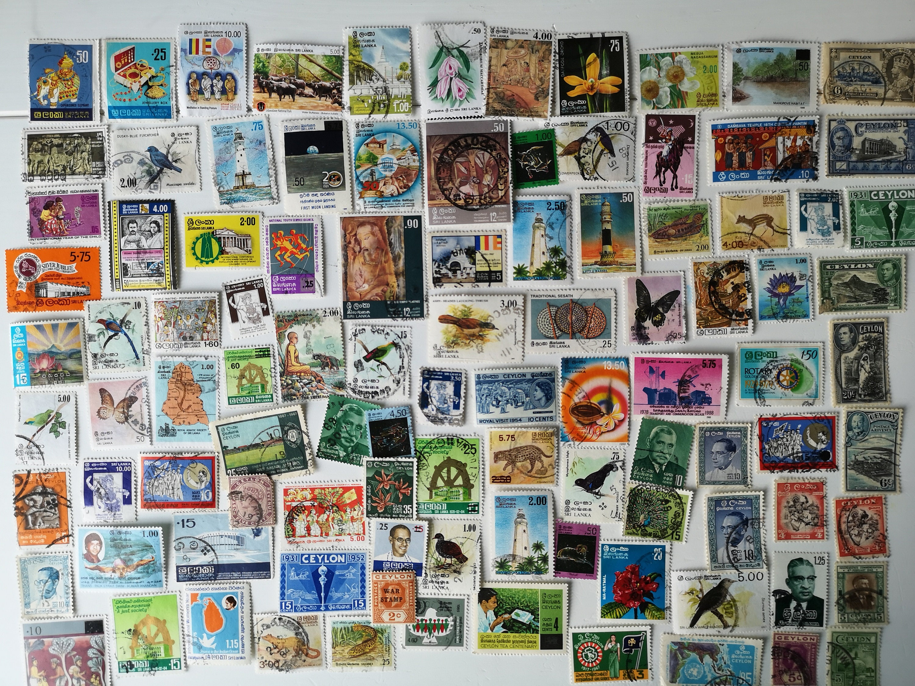 Ceylon and Sri Lanka Postage Stamps - USED & off Paper - 100 to 1000 ...