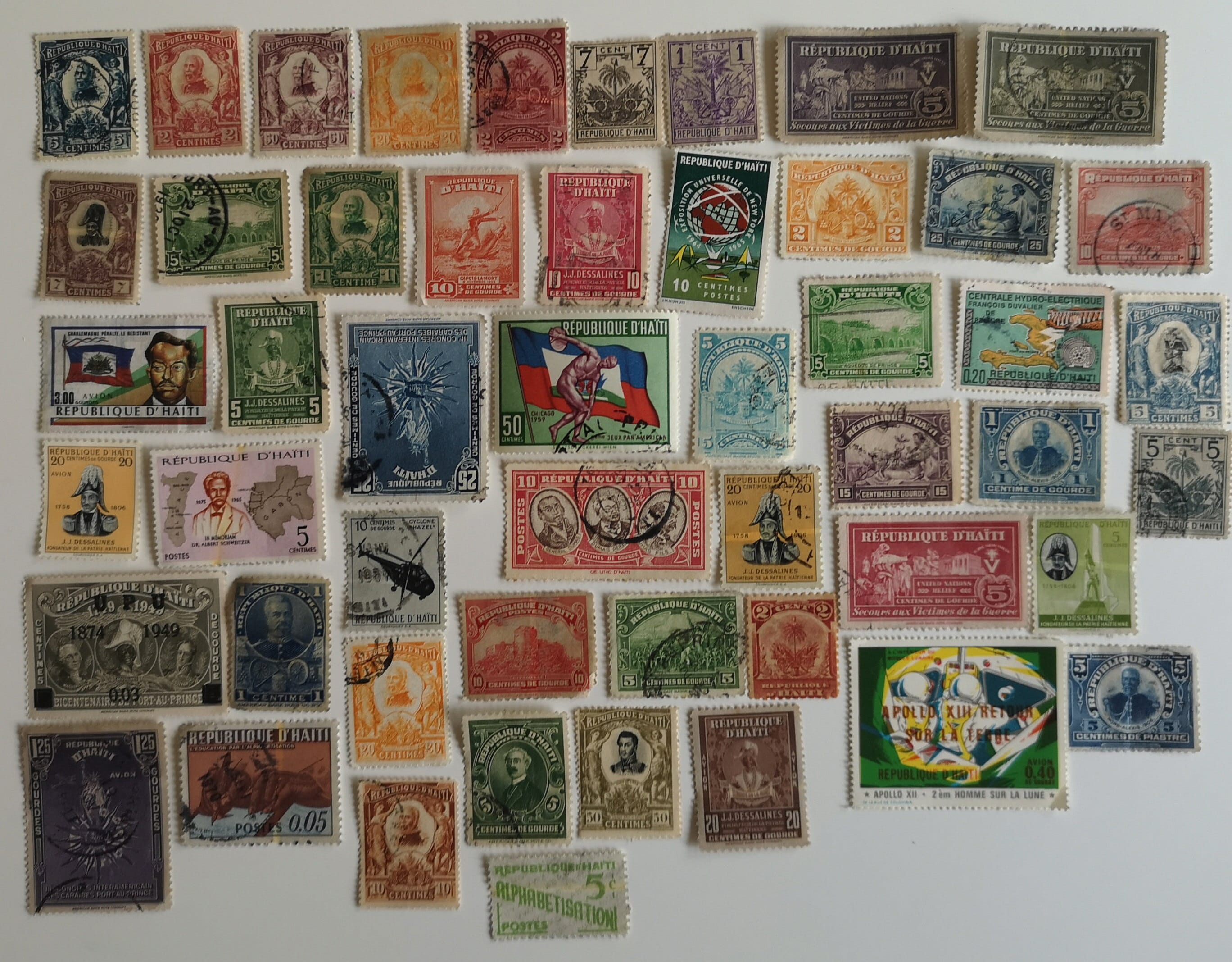 Haiti Postage Stamps - USED & off Paper - 50 to 500 Different ...