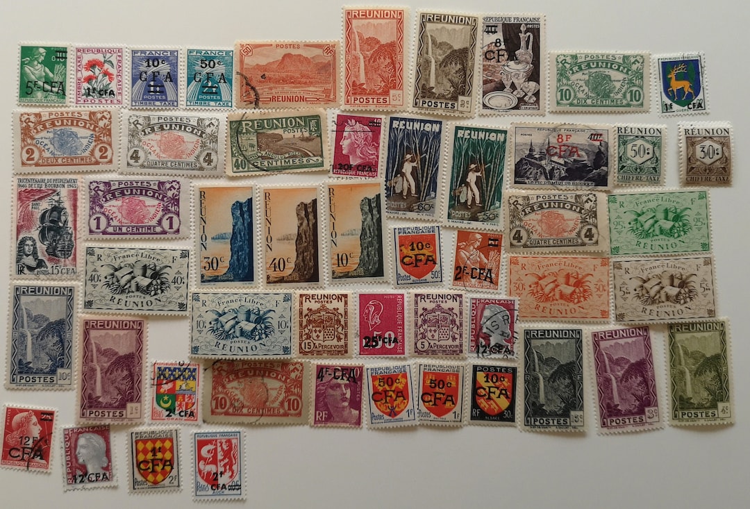 Reunion Postage Stamps - USED & off Paper - 50 and 100 Different ...