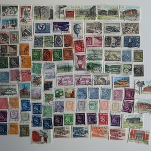 Sellos postales de Finlandia - USADOS y sin papel - De 100 a 1000 diferentes - Para coleccionar, hacer manualidades, collage, decoupage y scrapbooking