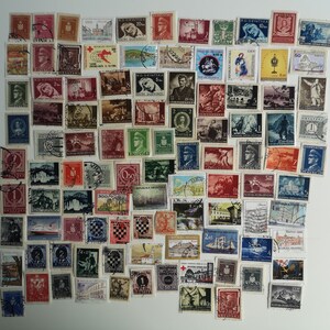 Sellos postales de Croacia: de 100 a 300 diferentes, usados y sin papel, para coleccionismo, manualidades, collage, decoupage, scrapbooking