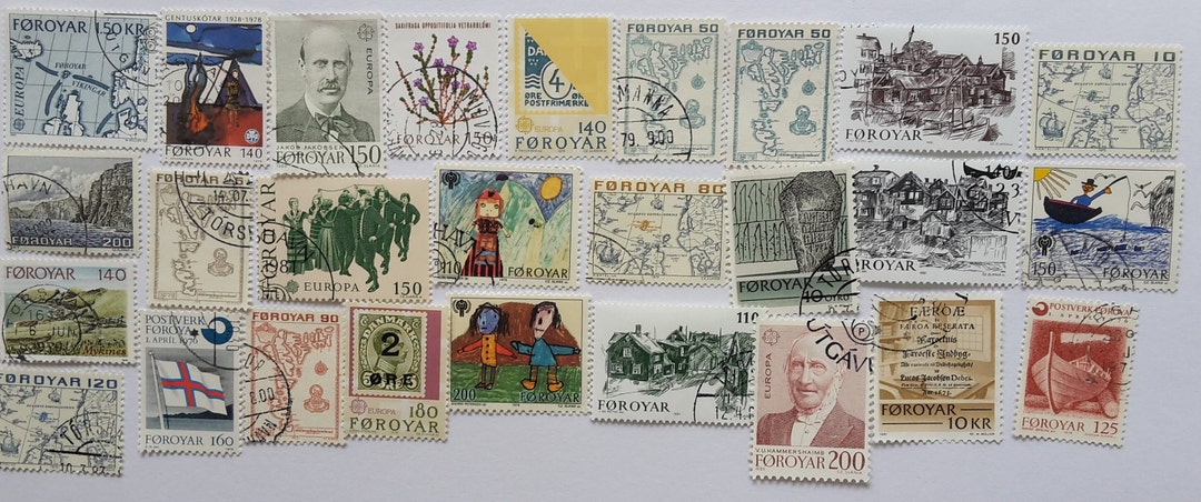 Faroes Postage Stamps - USED & off Paper - 25 and 100 Different ...