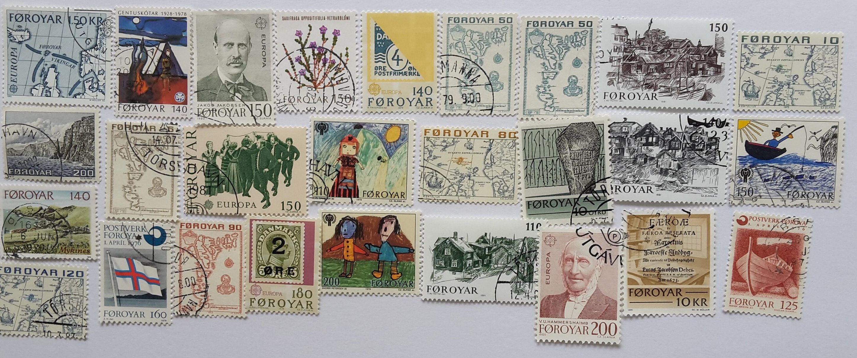 Faroes Postage Stamps - USED & off Paper - 25 and 100 Different ...