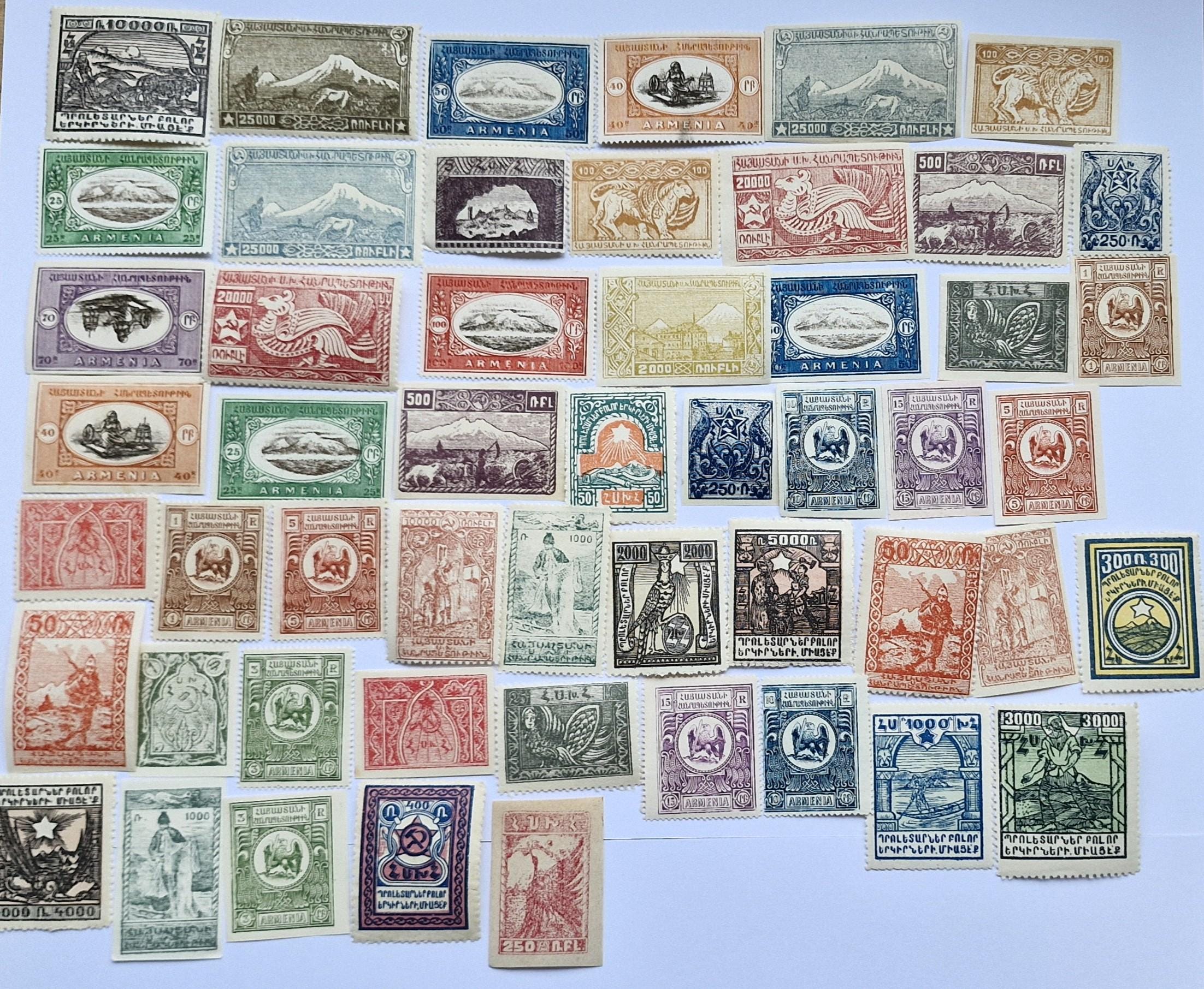Armenia Postage Stamps - USED & off Paper - 25 and 50 Different ...