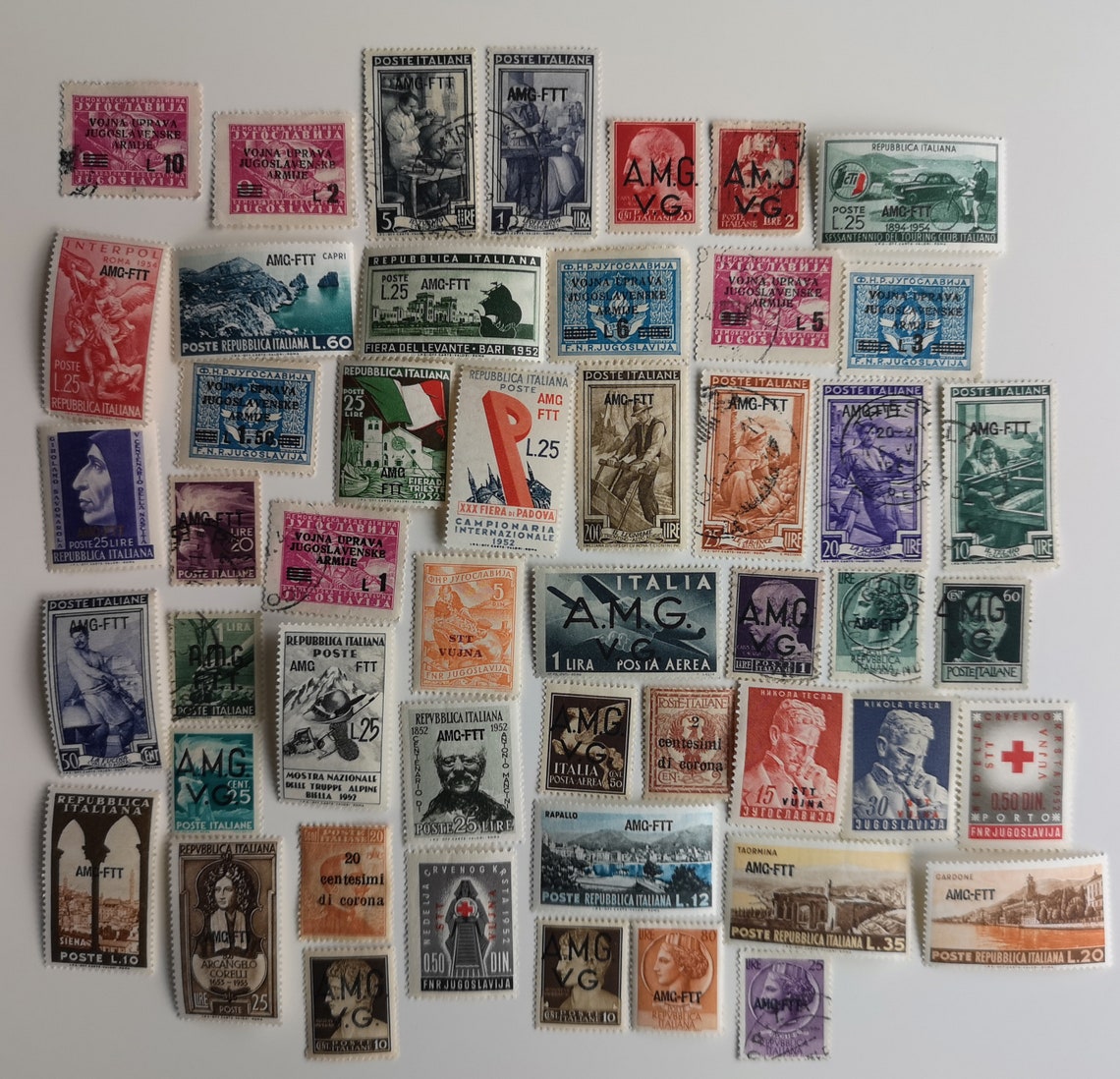 Trieste Postage Stamps - USED & off Paper - 50 and 100 Different ...