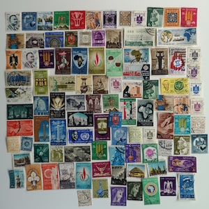 Sellos postales de la República Árabe Unida - USADOS y sin papel - 100 a 500 diferentes - para coleccionar, elaborar, collage, decoupage, scrapbooking