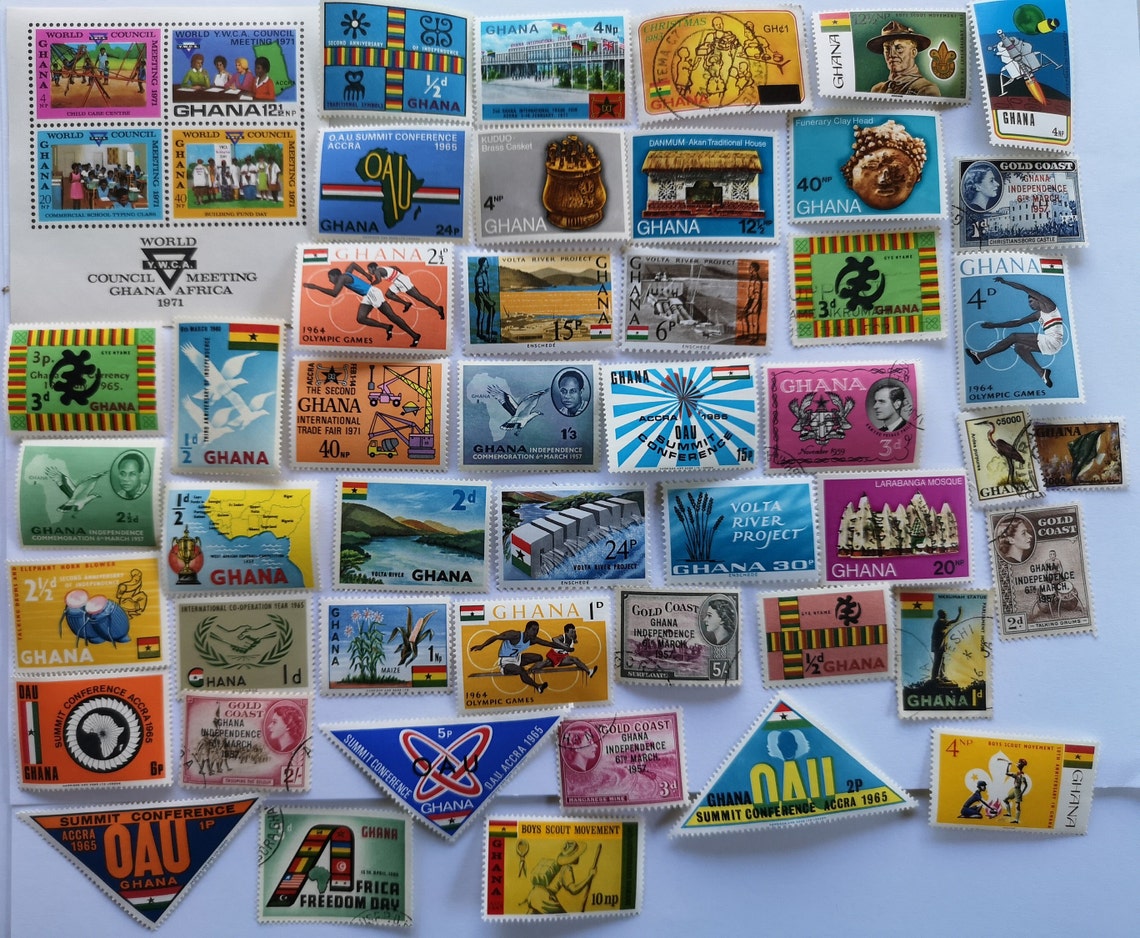 Ghana Postage Stamps - USED & off Paper - 50 to 800 Different ...