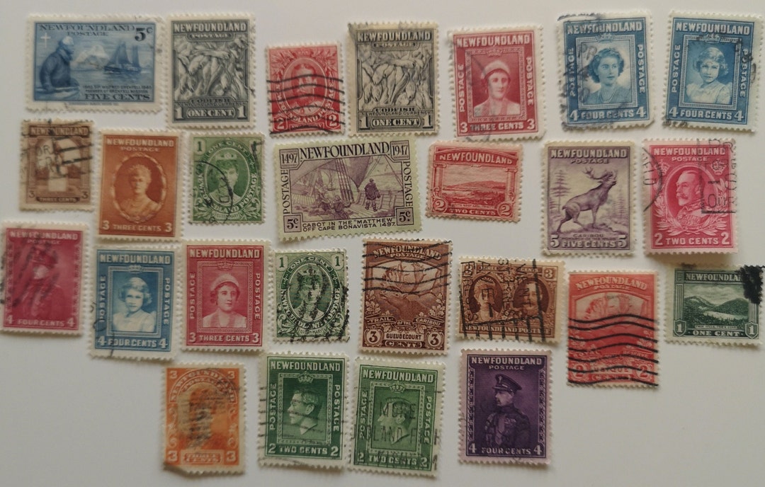Newfoundland Postage Stamps - USED & off Paper - 25 to 75 Different ...