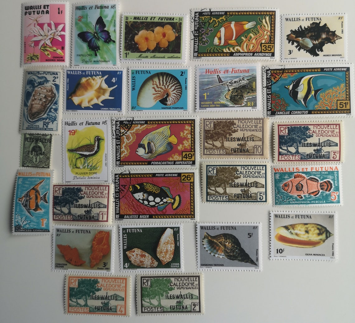 Wallis and Futuna Postage Stamps - USED & off Paper - 25 to 100 ...