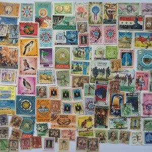 Sellos postales de Irak: 100 y 300 diferentes, usados y sin papel, para coleccionismo, manualidades, collage, decoupage, scrapbooking
