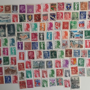 Timbres-poste France - OCCASION & hors papier - 100 à 1000 différents - collection, création manuelle, collage, découpage, scrapbooking