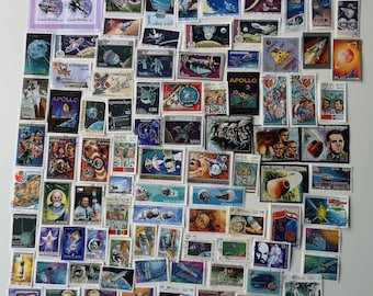 Space & Cosmos Postage Stamps - USED and off paper - 100 to 1000 Different - For collecting, crafting, collage, decoupage, scrapbooking