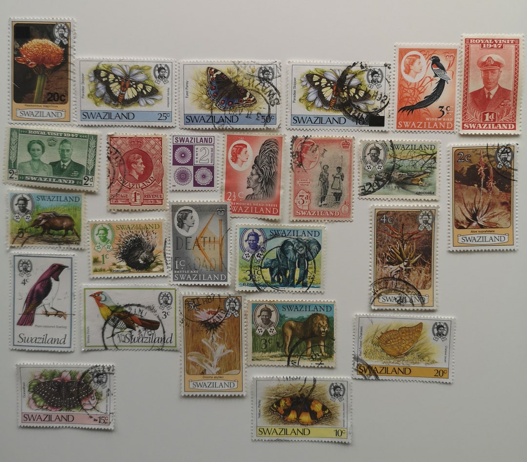 Swaziland Postage Stamps - USED & off Paper - 25 to 500 Different ...