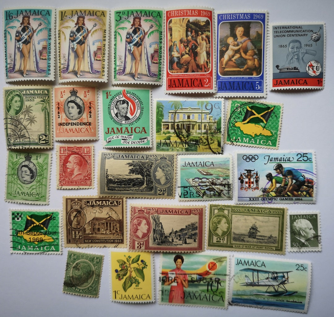 Jamaica Postage Stamps USED & off Paper 25 to 500 Etsy