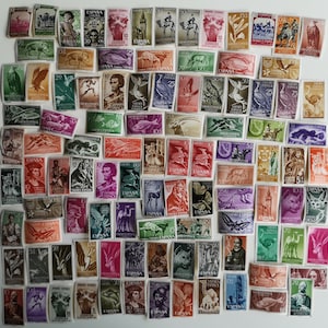 Sellos postales del Sahara español - USADOS y sin papel - 100 y 200 diferentes - coleccionismo, manualidades, collage, decoupage, scrapbooking