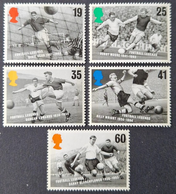 イギリス 1996年欧州サッカー選手権 - 未使用切手5枚セット - 収集 