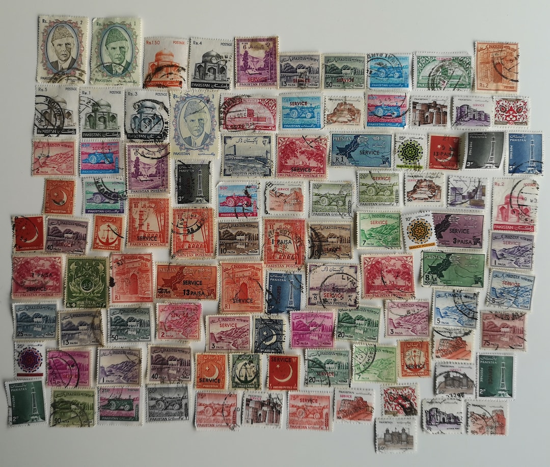 Pakistan Postage Stamps USED & off Paper 100 to 1500 Different for Collecting, Crafting, Collage