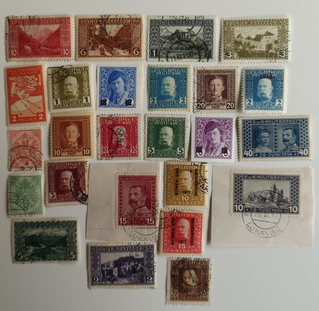 Bosnia Pre 1918 Postage Stamps - USED & off Paper - 25 and 50 Different ...