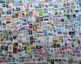 Wereldwijde postzegels - GEBRUIKT en off-paper - 200 tot 20.000 verschillende - Voor verzamelen, knutselen, collage, decoupage, scrapbooking