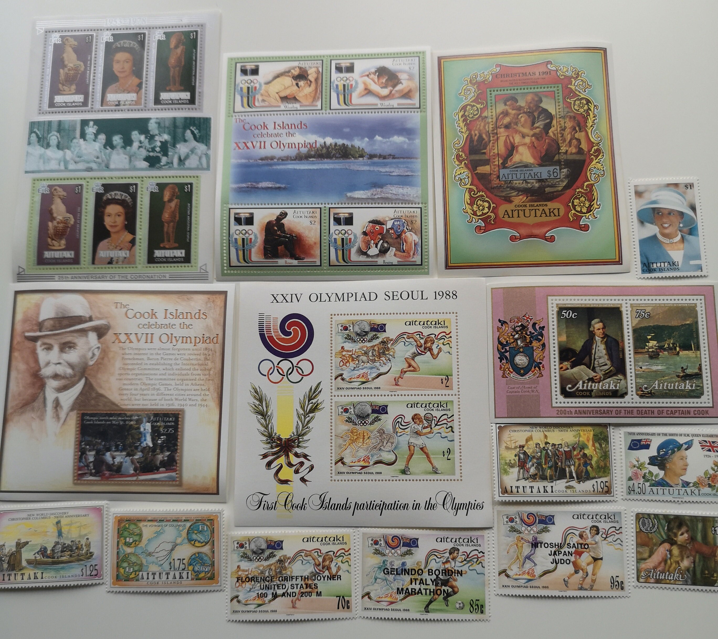 Aitutaki Postage Stamps USED & off Paper 25 to 300 Different Collecting ...