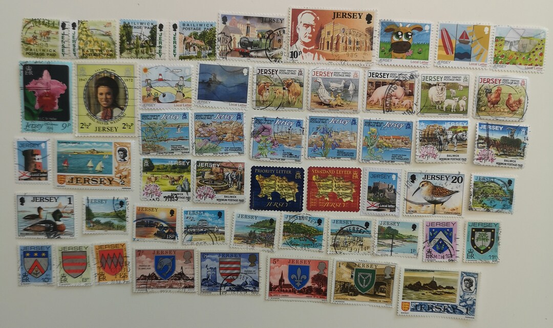 Jersey Postage Stamps - USED & off Paper - 50 to 1000 Different - for ...