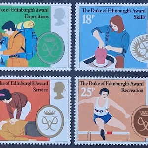 Großbritannien 1981 25th Jubiläum Herzog von Edinburgh Awards - Set von 4 Mint Briefmarken - sammeln, basteln, Collage, Decoupage, Scrapbooking