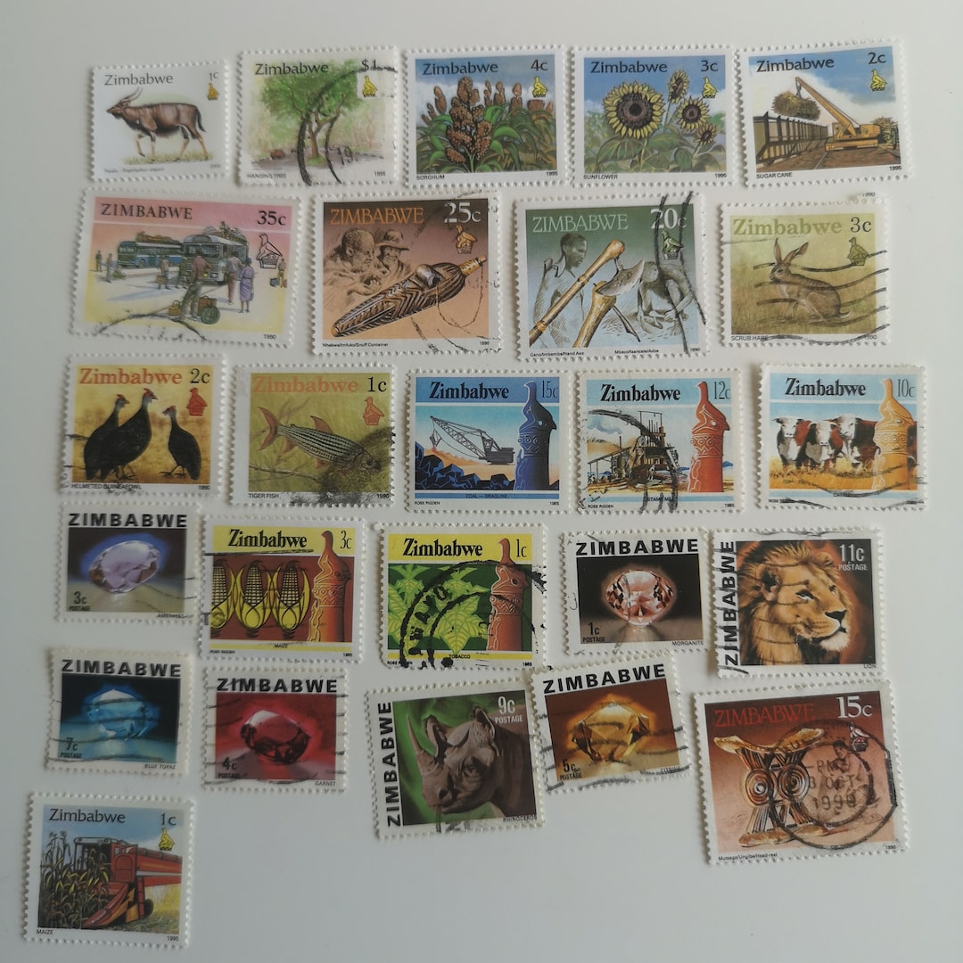 Zimbabwe Postage Stamps - USED & off Paper - 25 to 300 Different ...