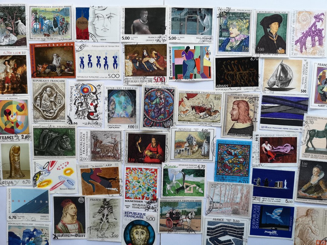 France - Painting Issues Postage Stamps - USED & off Paper - 50 and 100 ...