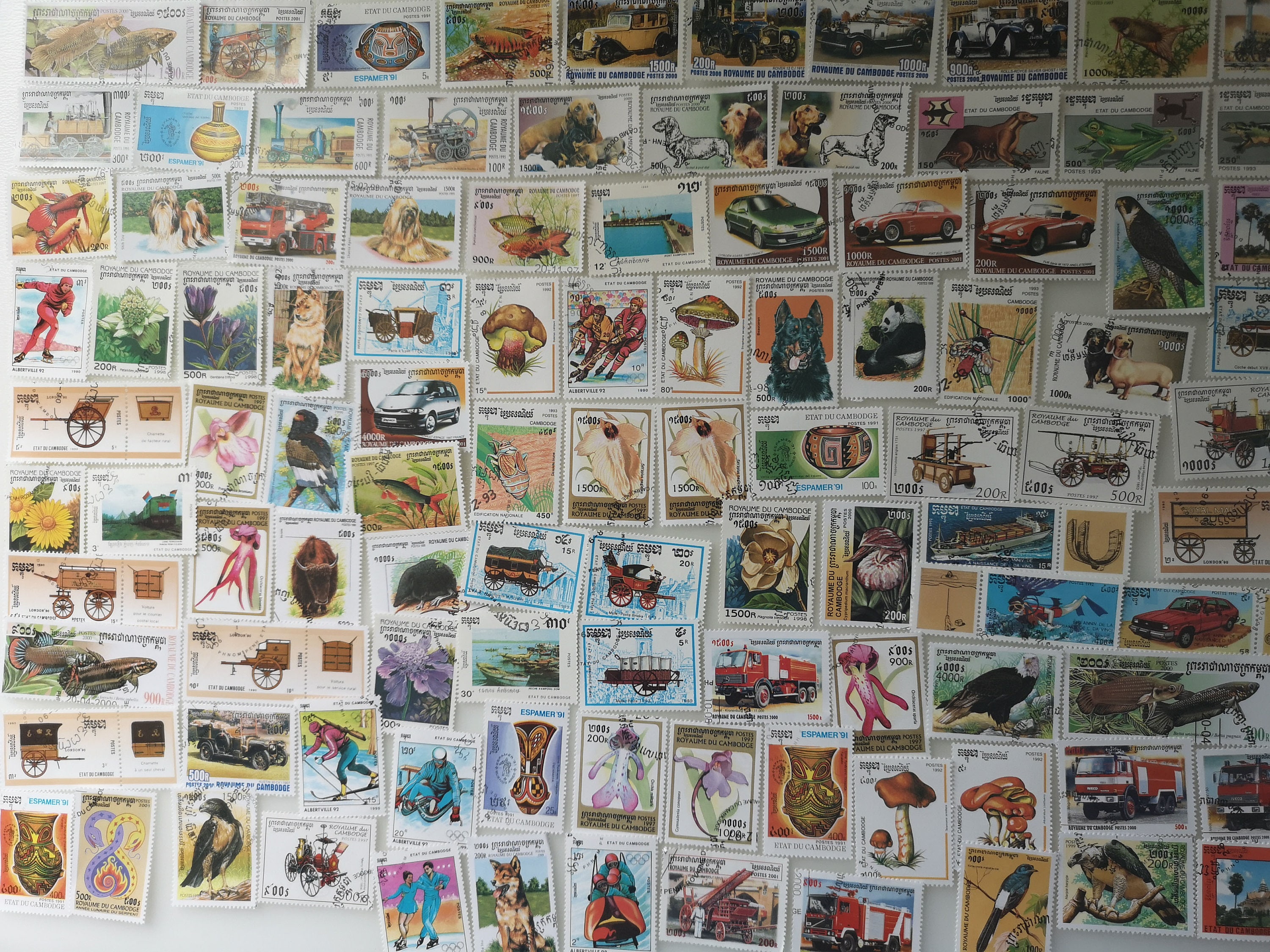 Cambodia Postage Stamps - USED & off Paper - 100 to 600 Different - for ...