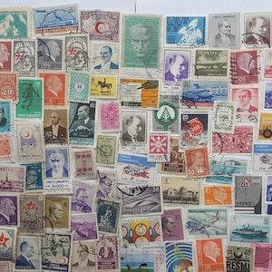 Sellos postales de Turquía: de 100 a 2000 diferentes, USADOS y sin papel, para coleccionismo, manualidades, collage, decoupage, scrapbooking