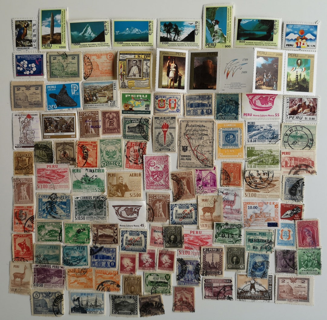 Peru Postage Stamps - USED & off Paper - 500 Different - Collecting ...