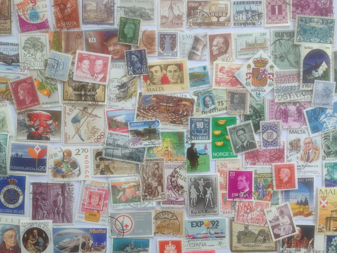 West Europe Postage Stamps - 2000 Different - USED and off Paper ...