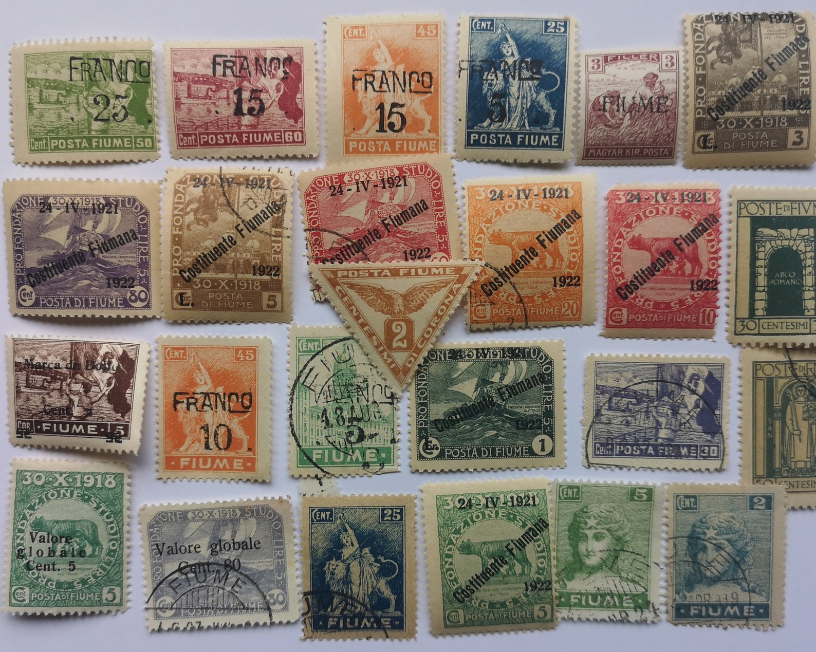 Fiume Postage Stamps - USED & off Paper - 25 Different - Collecting ...